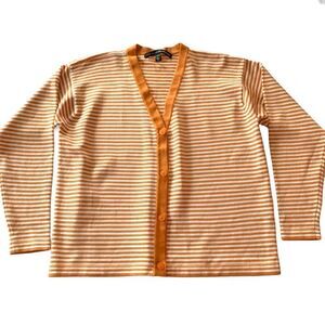 Ellen Tracy Striped Cardigan Sweater